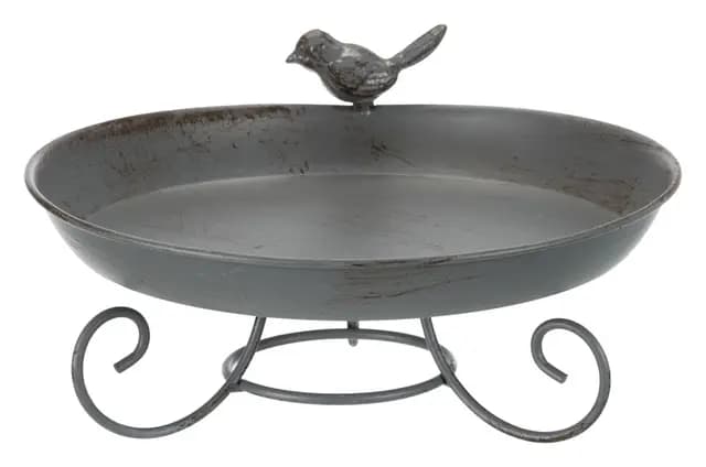 Trixie 55510 Vogeltränke und -bad Metall grau