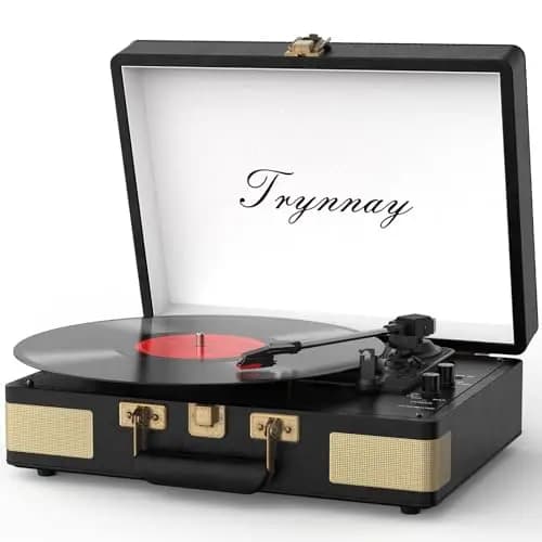 Trynnay Tocadiscos Bluetooth Plattenspieler