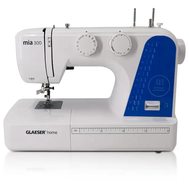 GLAESER® Home Mia 300 Nähmaschine Easy für Anfänger mit Automatischer Einfädler, 24 Stich-Varianten, Kinderleichte Bedienung