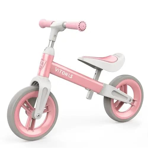 VITONIS Laufrad ab 1.5-4 Jahre bis zu 25 kg, Lenkrad und Sattel höhenverstellbar, Lenkradschloss, Ultraleicht Kinderlaufrad Balance Fahrrad für Jungen Mädchen