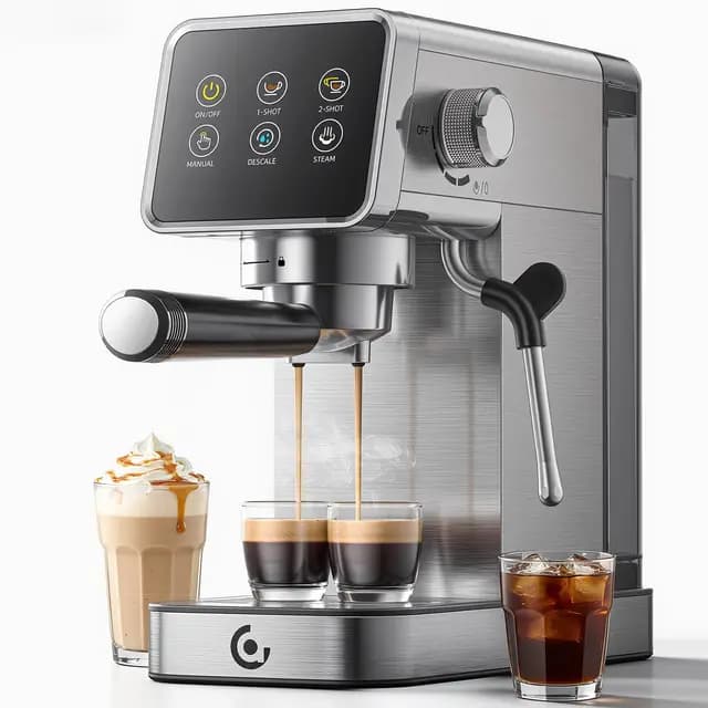 AMZCHEF LED-Touchscreen Espressomaschine – Bild 1