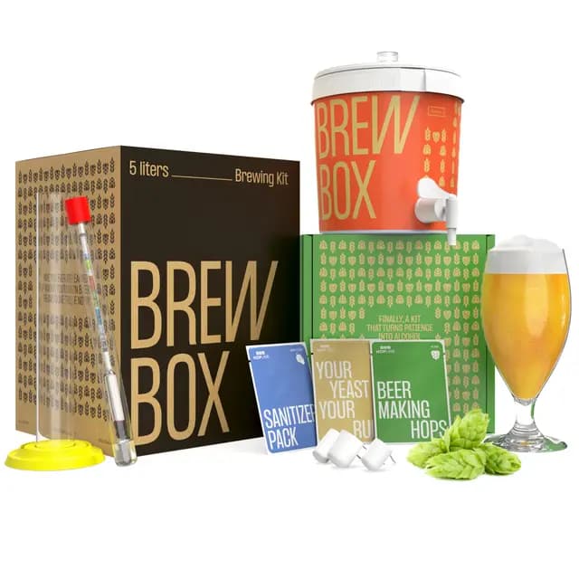 Hopline Bierbrauset Helles - Bier selber brauen - 5 Liter - Biergeschenk - Geschenke für Männer, Väter, Freunde - Geburtstagsgeschenk - Geschenkideen für Männer- Bier- Geschenke für Männer