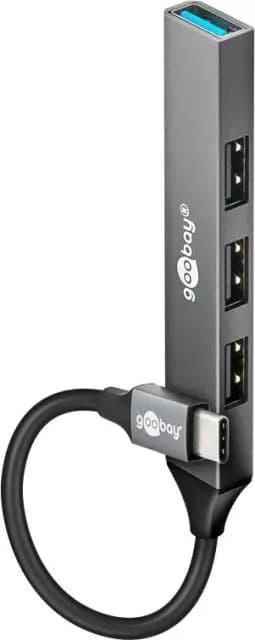 Goobay Slim 4-Port USB-Hub USB-C 3.0 – Bild 1
