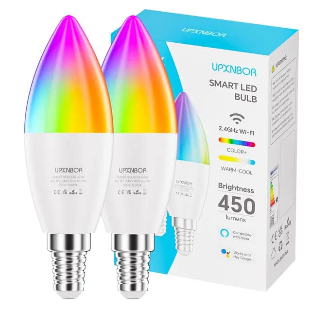UPXNBOR E14 WLAN LED Lampe