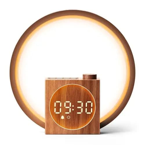 Dreamegg LED Nachttischlampe mit Wecker