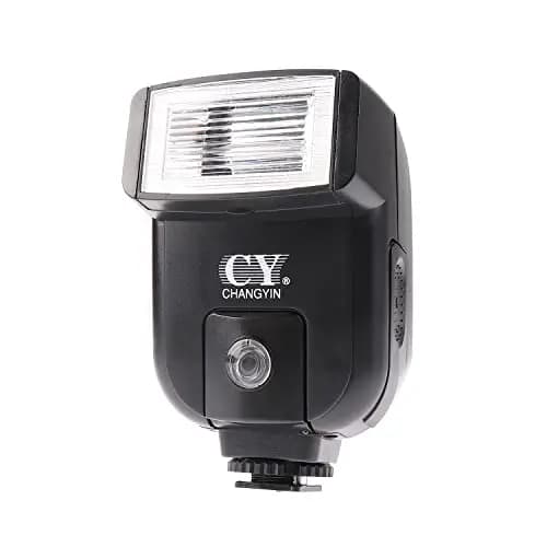 Hersmay CY-20 Universal Blitzschuh Flash Speedlite für Kamera Blitzlicht Elektronisch mit Sync-Anschlussfür Nikon/Canon/Panasonic/Olympus/Pentax Digital DSLR Kamera Blitzlicht