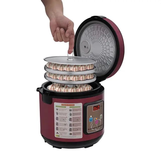 5L Schwarzer Knoblauchfermenter, 90W Automatischer Fermenter FüR Schwarzen Knoblauch Intelligenter Knoblauchfermenter Mit 3-Stufiges Knoblauchgestell FüR Joghurt, SüßEm Reiswein, Natto (Violett)