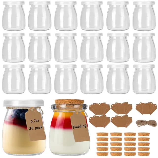 CulnCraz 190ml Joghurtgläser