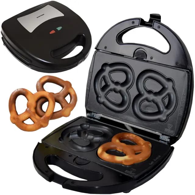 Syntrox Germany Bretzel Maker Chefmaker SM-1300W Soft Pretzel mit herausnehmbaren Backplatten