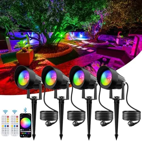 NATPOW RGB LED Gartenbeleuchtung
