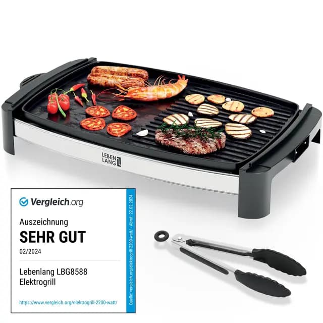 LEBENLANG 2000W Tischgrill – Bild 1