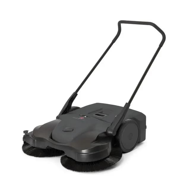 Steinbock Kehrmaschine Turbo elektrisch | 2-fache Schmutzaufnahme | 97 cm Kehrbreite | 4.100 m²/h Kehrleistung | 50 l Behälter | Anthrazitgrau | nasse/trockene Oberflächen | Handkehrmaschine