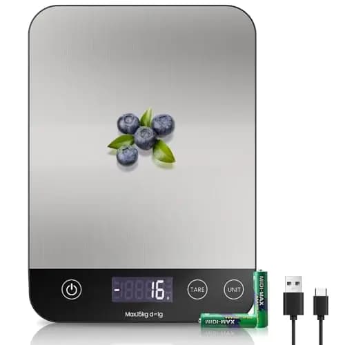 izeyu Digitale Küchenwaage USB-C wiederaufladbar 15 kg – Bild 1