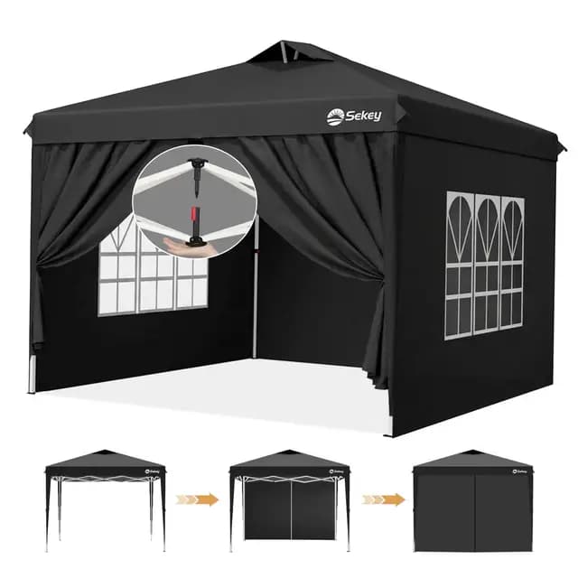 Sekey 3x3m Pavillon mit Seitenwänden