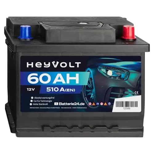 HeyVolt 60Ah Autobatterie