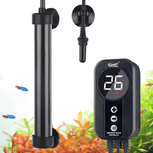 hygger Titanium Heizstab 50W mit LED Controller