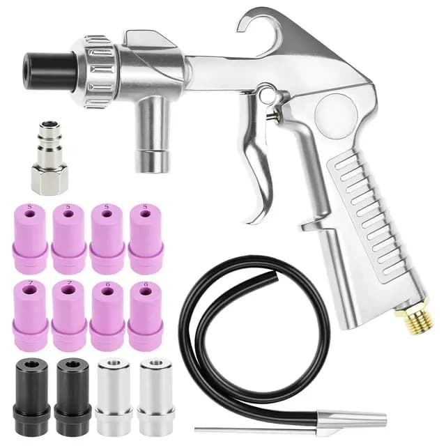 QWORK Druckluft Sandstrahlpistole Set