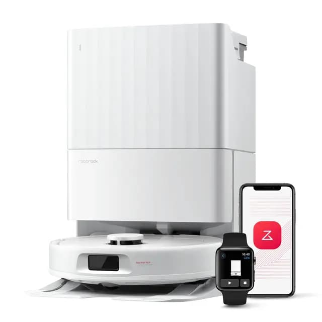 roborock Qrevo Serie Saugroboter mit Wischfunktion&Hebarem Wischmopp, 8000Pa Saugkraft(verbessert von Qrevo S), Anti-Verfilzungs-Seitenbürste, Hindernisvermeidung, All-in-One Dock, Weiß(QV 35A)