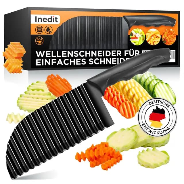 nedit Wellenmesser Edelstahl schwarz 30 cm