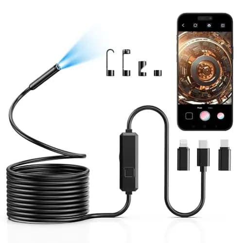 Vorth Endoskopkamera 5 m HD 1080p semi-steif mit 8 LED