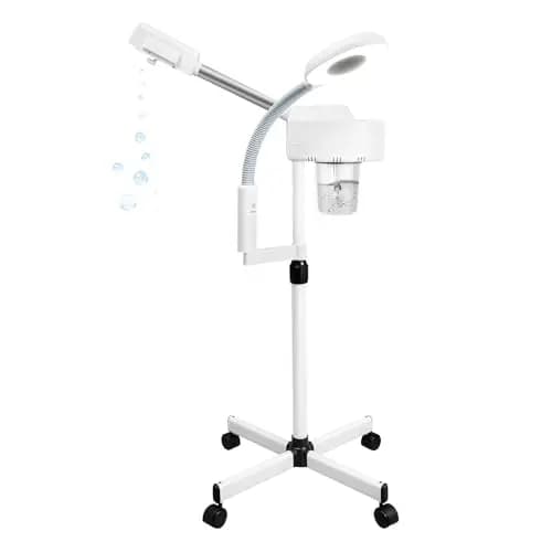 MINRS Gesichtsdampfer Porenreiniger 2-in-1 mit LED-Lupenleuchte