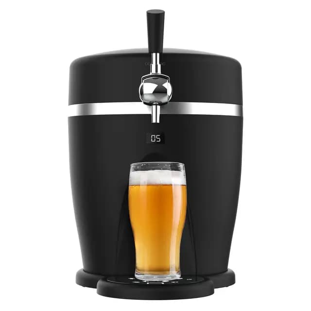 Cecotec Bierdispenser BeerFlow 5000, 60 W, Temperaturbereich von 3 bis 6°C, Kompatibel mit universellen Druckfässern 5L, LED-Temperaturanzeige, Tragegriff, Rutschfest","language_tag":"de_DE")