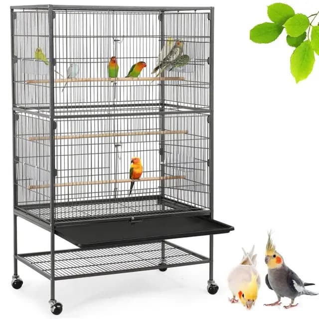 Yaheetech Vogelkäfig mit Rollen