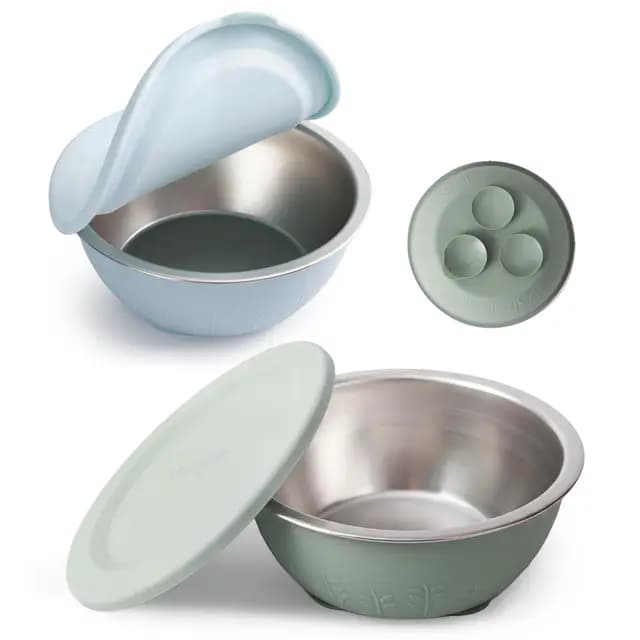Moonkie Edelstahl Baby-Schalen Set