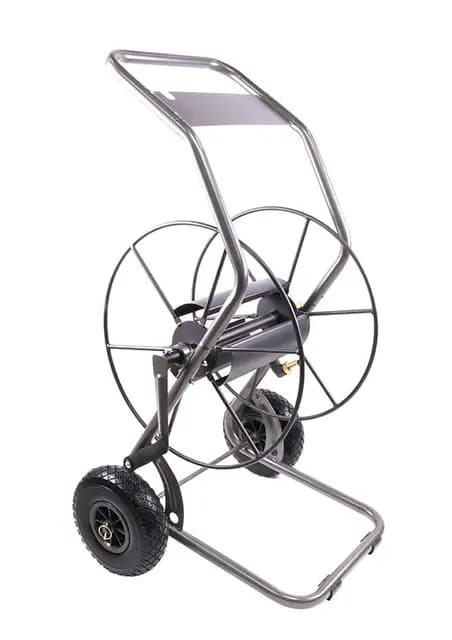Sirocco Schlauchwagen 3/4" – robuster Schlauchaufroller aus pulverbeschichtetem Stahl, hochwertiger Gartenschlauchwagen mit Hartplastik-Rädern (PU) – stabile Lagerung & einfache Mobilität