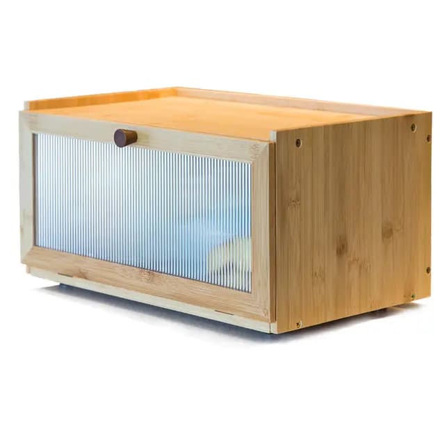 AINILE Bambus Brotkasten 40 x 25 x 20 cm