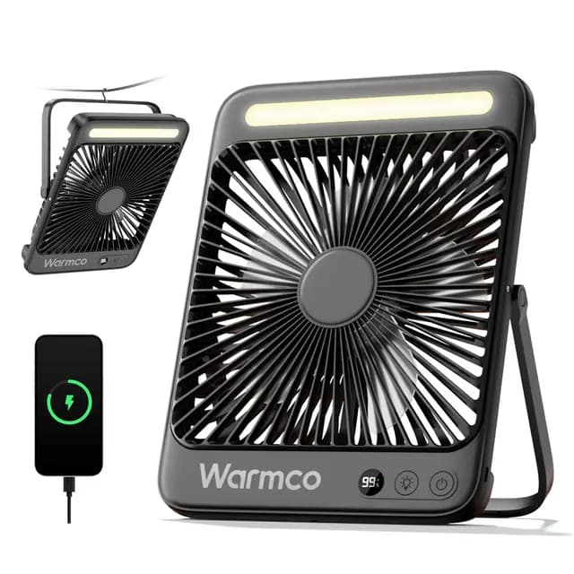 Warmco 20000mAh Akku-Ventilator