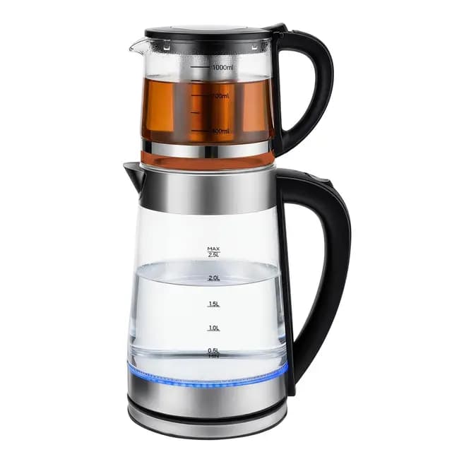 HOARLICN Elektrischer Türkischer Teekocher 2,5 L 1500 W
