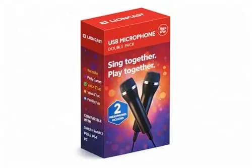 Lioncast USB Karaoke Mikrofon Set