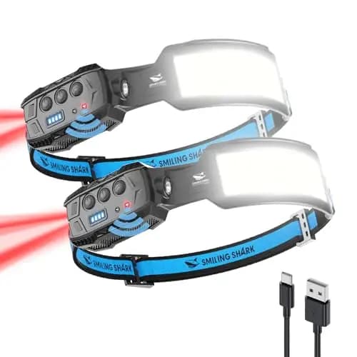 Smiling Shark LED Stirnlampe – Bild 1
