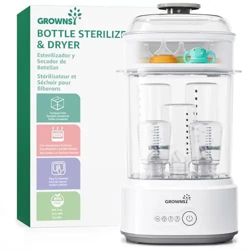 GROWNSY 5-in-1 Babyflaschen-Sterilisator