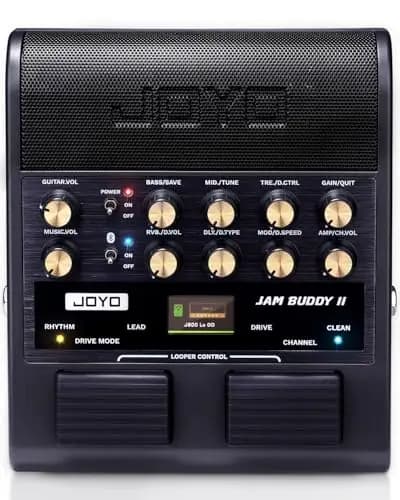 JOYO Verstärker Combo Gitarre, 10 W, tragbar, mit Multi-Effektpedal – 14 Ampli-Modelle, 3-Band-EQ, 36 Rhythmen & Looper, OTG-Aufnahme, Bluetooth (Jam Buddy II, schwarz)