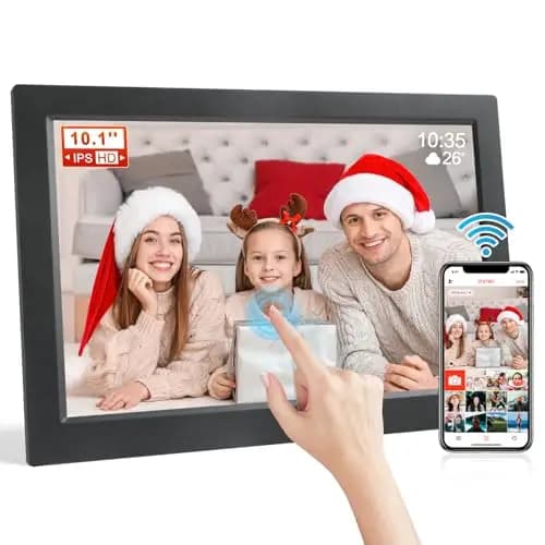 Johnziny Frameo Digitaler Bilderrahmen 10,1 Zoll WLAN