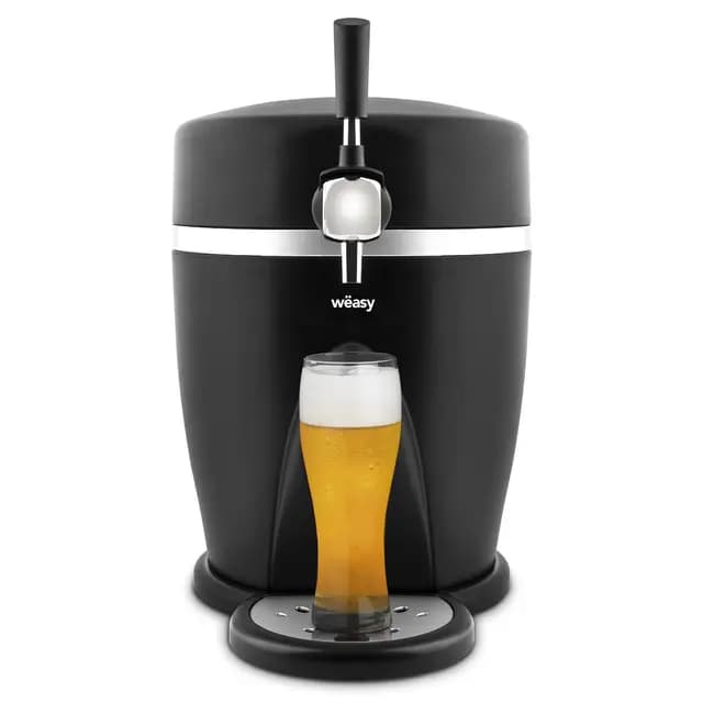 H.Koenig Wëasy Bierzapfanlage PINT568, Kompatibel mit 5L-Fässern, 60W, 3°C bis 6°C, Integriertes Kühlsystem, Haltbarkeit bis zu 30 Tagen