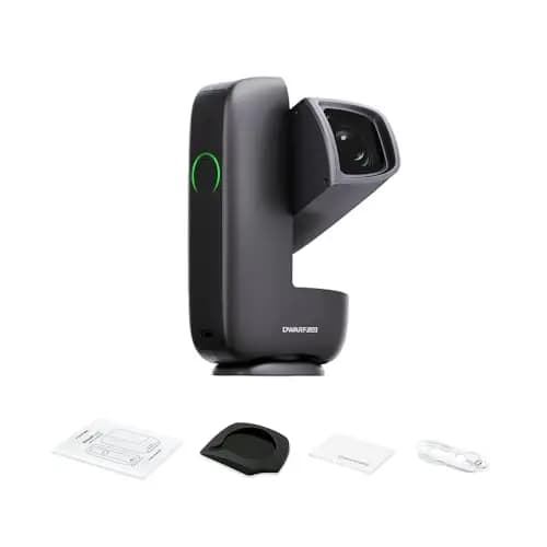 DWARFLAB Dwarf Mini Smart Teleskop - 840g (1,85 lbs) Ultra-Tragbares Astronomisches Teleskop für Astrofotografie mit Integrierten Filtern, Auto GOTO, AZ/EQ-Modus und Cloud-Verarbeitung