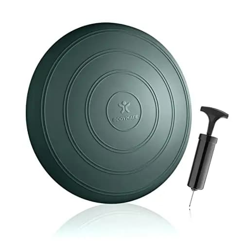 BODYMATE Ballsitzkissen COMFORT inkl. Pumpe 33cm Durchmesser - Balance-Kissen, Sitzballkissen, Luftkissen, Balance Pad - Core-, Fitness-, Reha-, Koordinations- und Rückentraining