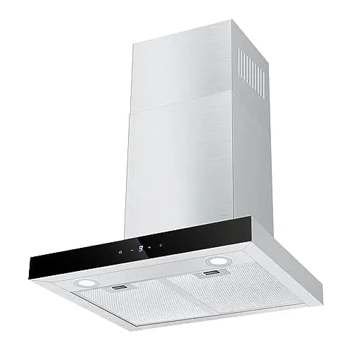 TopStrong Dunstabzugshaube 60cm, abzugshaube Umluft/Abluft, Dunstabzug mit 700 m³/h Luftstrom,Dunstabzug 60cm Edelstahl, 9 Stufen Soft Touch Steuerund, 2W LED-Licht