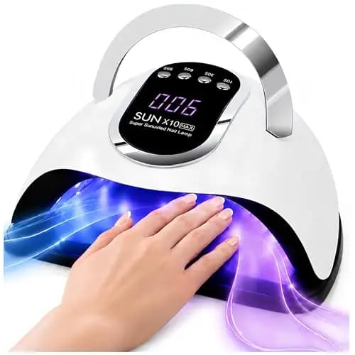 UV LED Lampe für Gelnägel 280W - Professionelle Nagellampe mit 66 LEDs, schnelles Aushärten, Low Heat Modus, Sensor, Timer, LED Display, abnehmbarer Boden