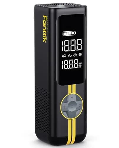 Fanttik X8 APEX Tragbare Elektronische Luftpumpe 11.1V, 10,3BAR / 150PSI Elektrischer Kompressor 2X Schneller, Dualer Bildschirm mit LED, für Auto, E-Bike, Motorrad, Ball, 26,3 cm Reifen