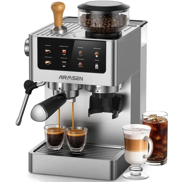AIRMSEN 20 Bar Edelstahl Espressomaschine