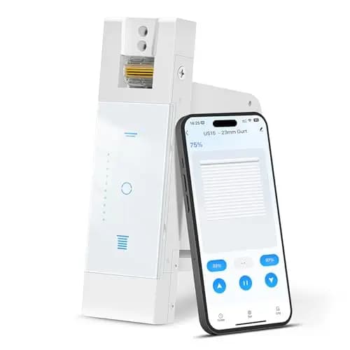 SMARTERCURRY Wlan Rolladen Gurtwickler Elektrisch [Gen1.1] - 23mm Gurt, Bis 30 kg | Rolladenschalter Smart Rolladensteuerung | Prozentuale Kontrolle | Kompatible mit Alexa & Google, 1 Stück