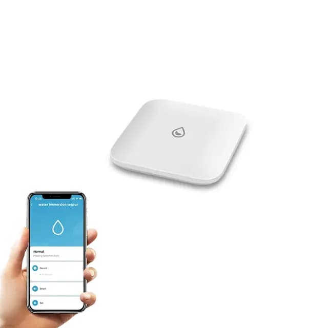 Zigbee Wassermelder mit App-Alarm – IP66 wasserdicht für Enge Haushaltsbereiche zur Leckage-Überwachung (Gateway-Verbindung erforderlich) Tuya und Home Assistant.
