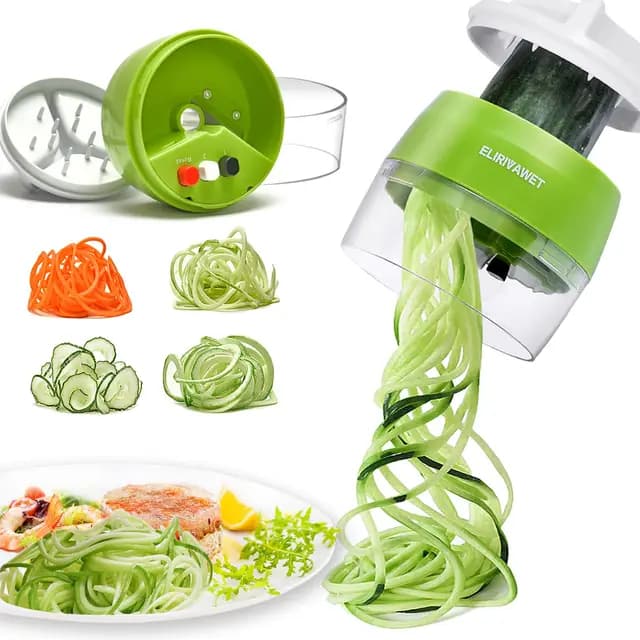 ELIRIVAWET 4-in-1 Spiralschneider Handgerät