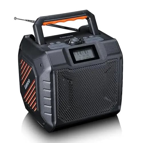 Lenco ODR-160BK Outdoor-Radio - DAB+/FM-Radio, Bluetooth-Lautsprecher, stoßfest & wasserdicht, SD-Kartenleser, AUX-In, 35W RMS, 20 Stunden Akkulaufzeit, USB-Ladefunktion