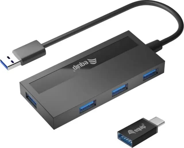 Equip 4-Port USB 3.0 Hub mit USB-A/USB-C Steckeranschluss