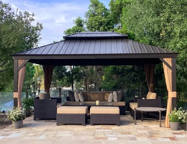 PURPLE LEAF Deluxe Bronze Gartenpavillon